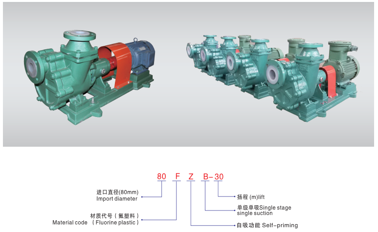 FZB氟塑料自吸泵-型號(hào)說明